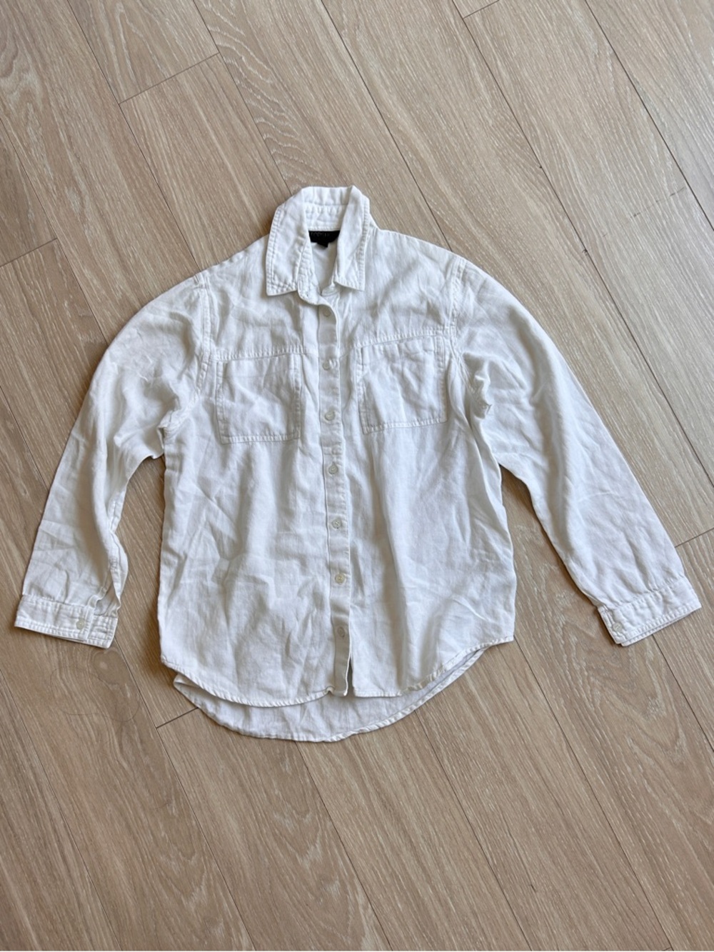 Topshop 100% cotton White Button-Down Shirt